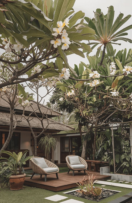 Bali villa with garden and pool